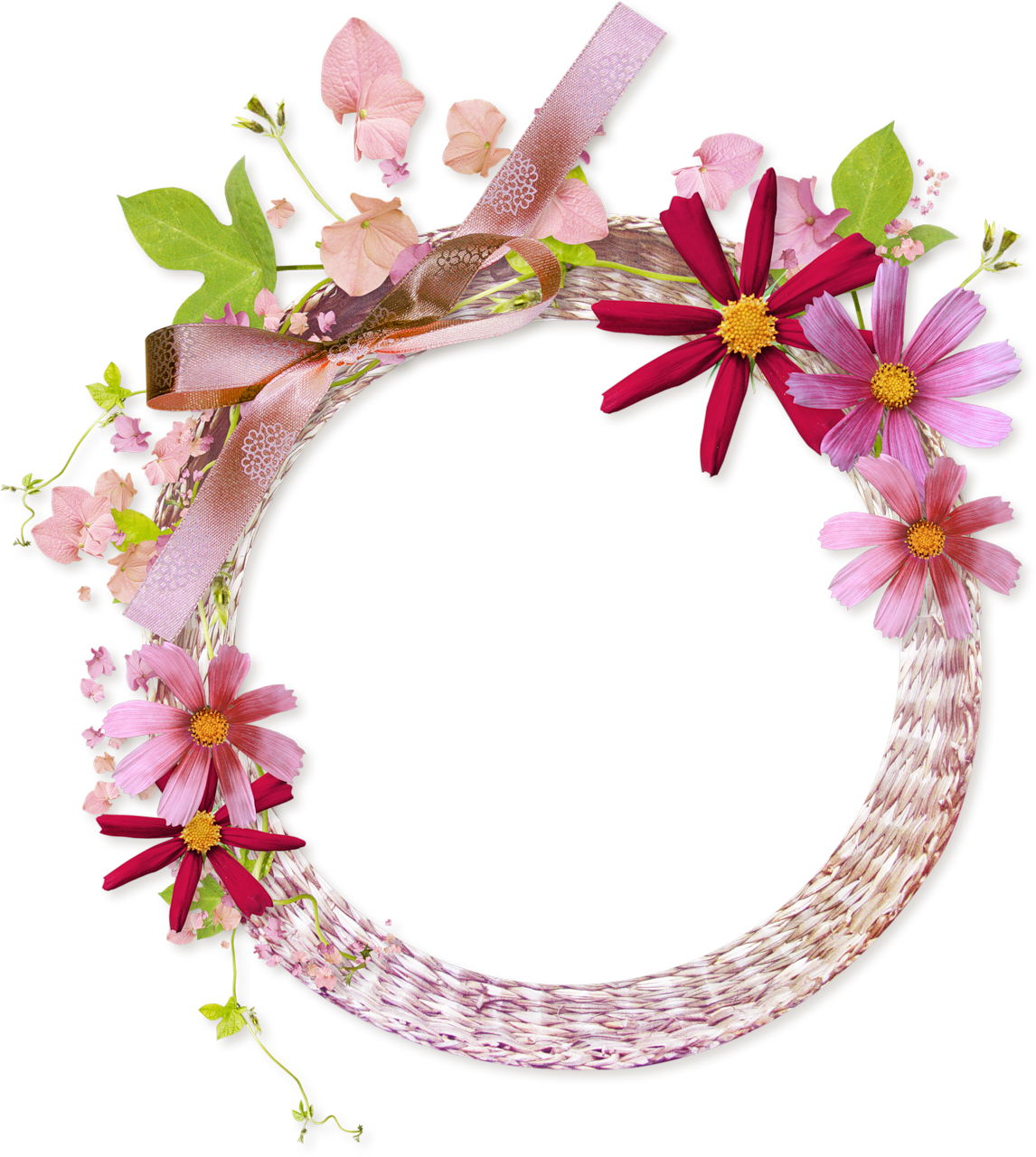 Floral Letter C Frame P N G PNG Image