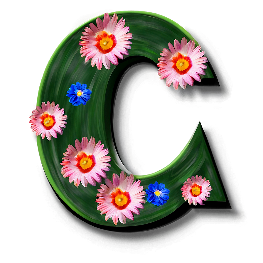 Floral Letter C Png Lnk PNG Image