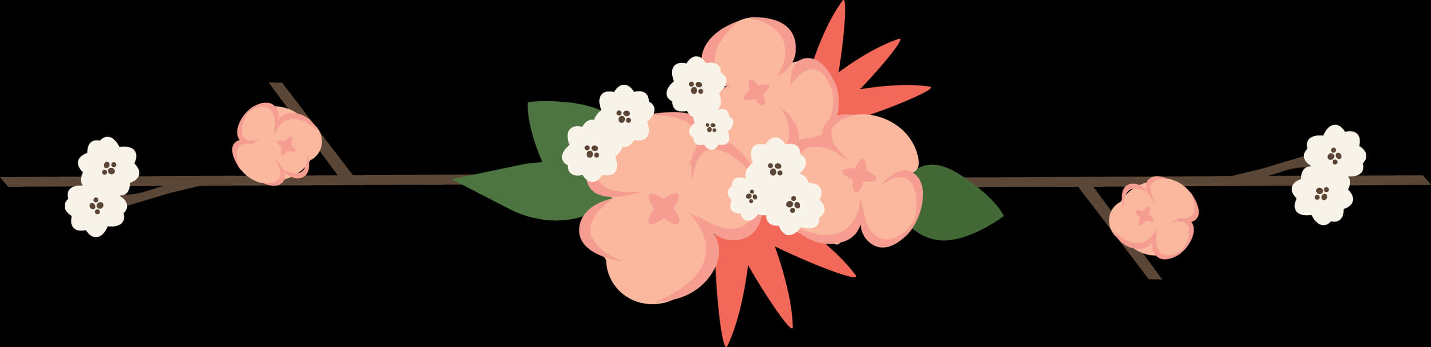 Floral Page Divider PNG Image