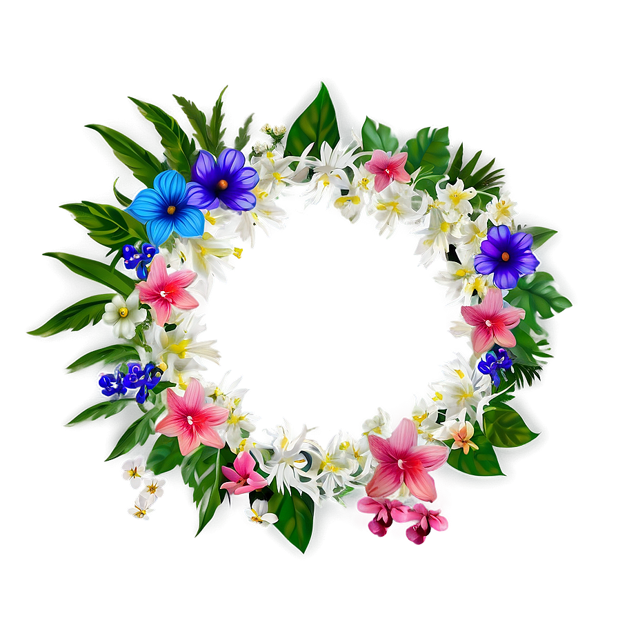 Floral Paradise Frame Png 60 PNG Image