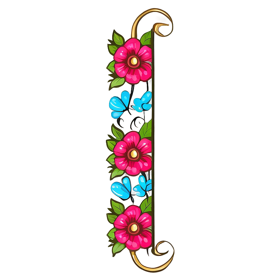 Floral Pattern Border Png Kdd48 PNG Image