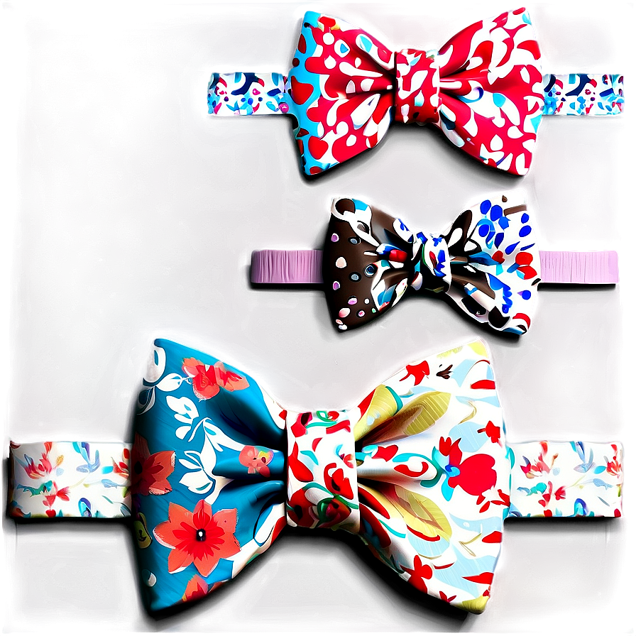 Floral Pattern Bow Tie Png 15 PNG Image