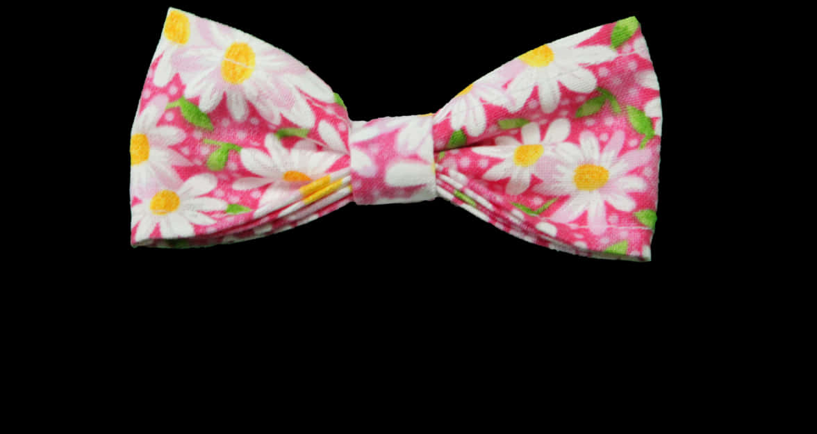 Floral Pattern Bow Tie PNG Image