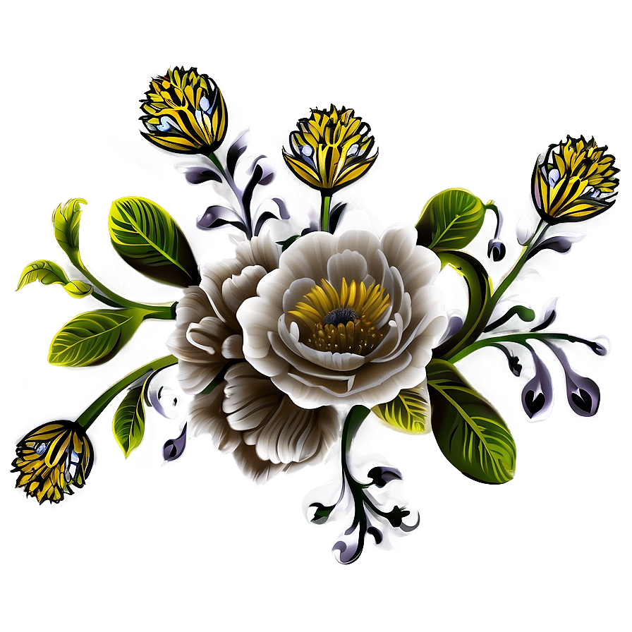 Floral Pattern Illustration Png Esf PNG Image