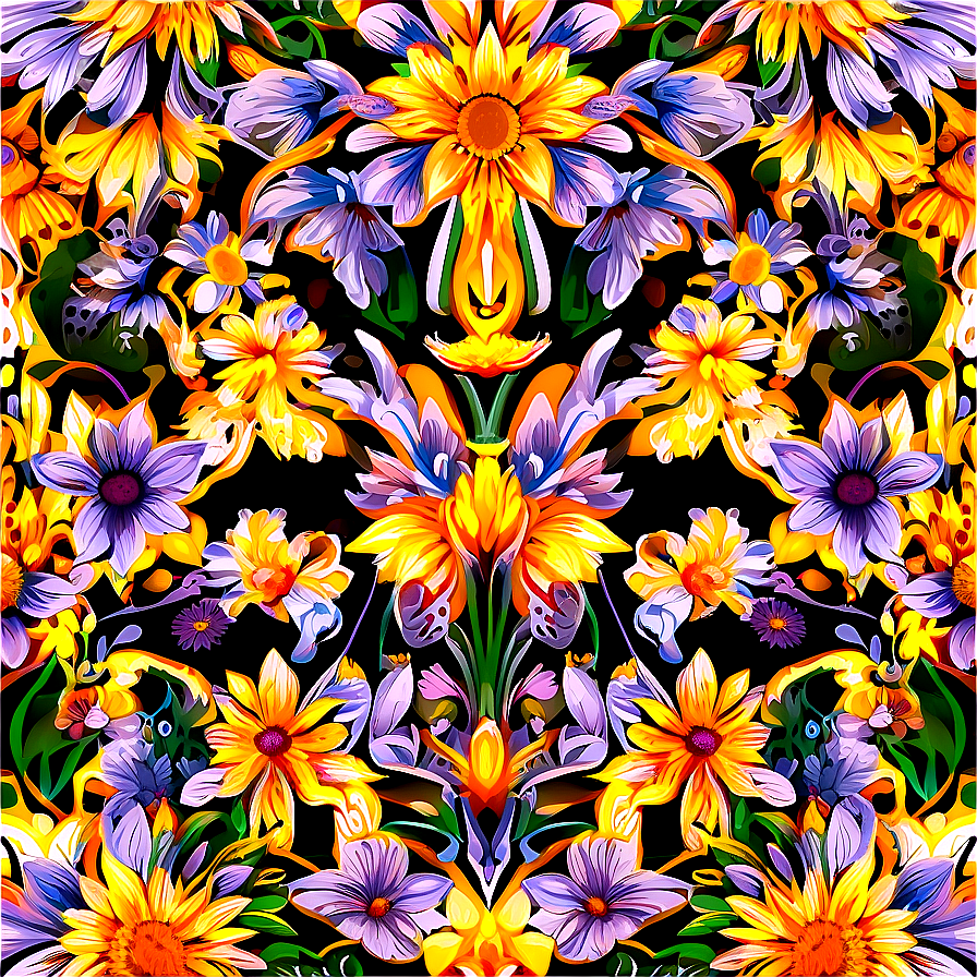 Floral Pattern Outline Png 06202024 PNG Image