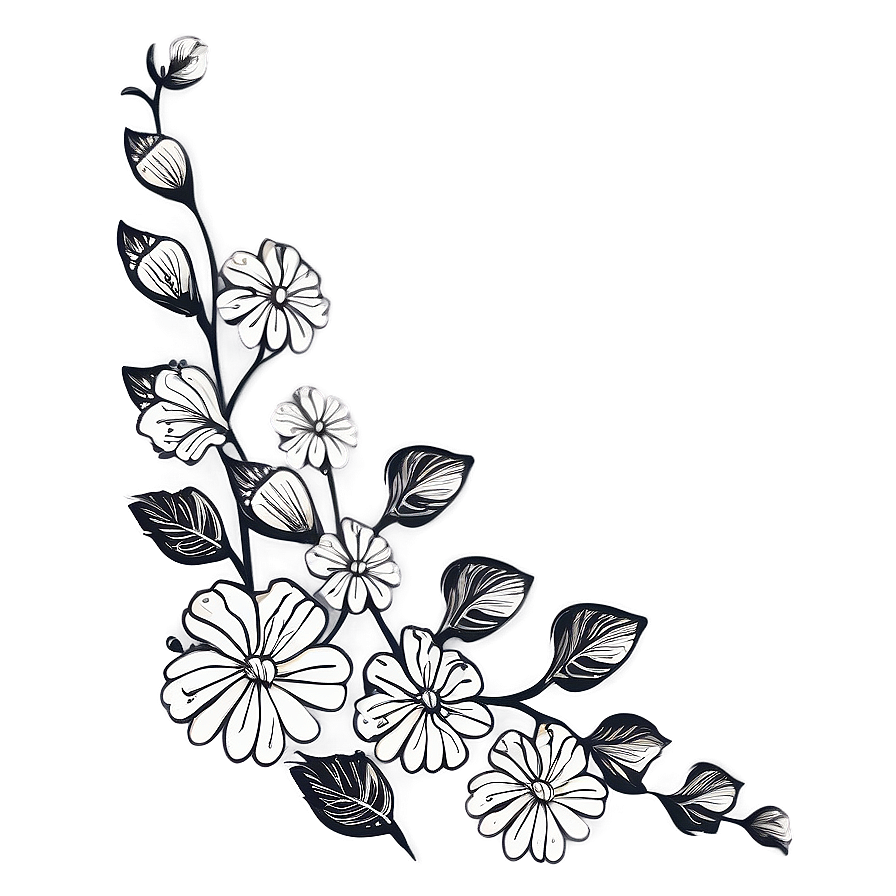 Floral Pattern Outline Png Soh57 PNG Image