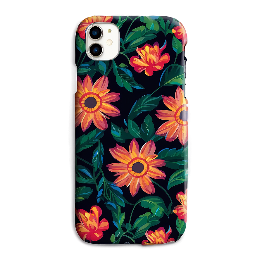 Floral Pattern Phone Case Png Onn PNG Image