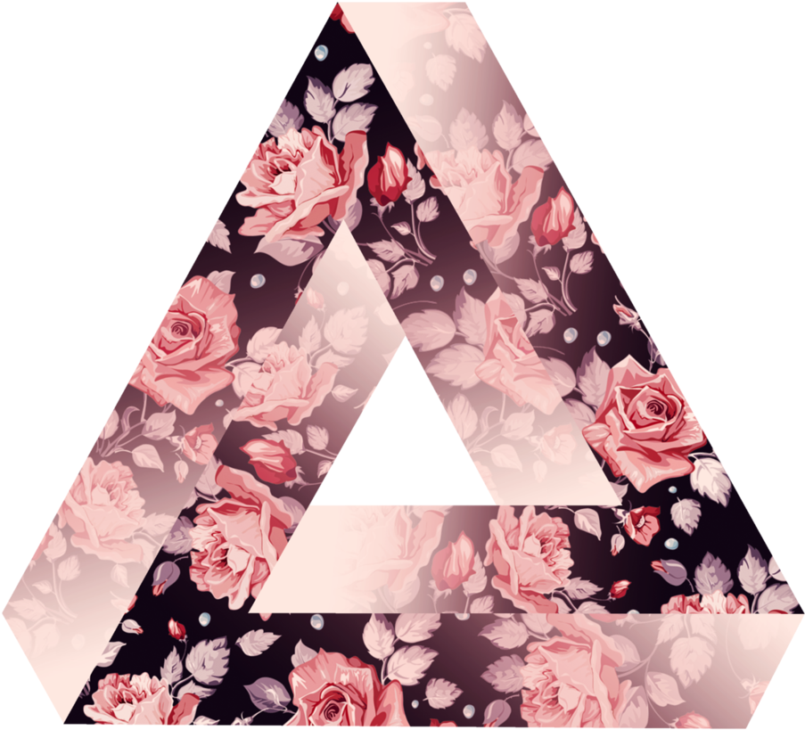 Floral Pattern Triangle.png PNG Image