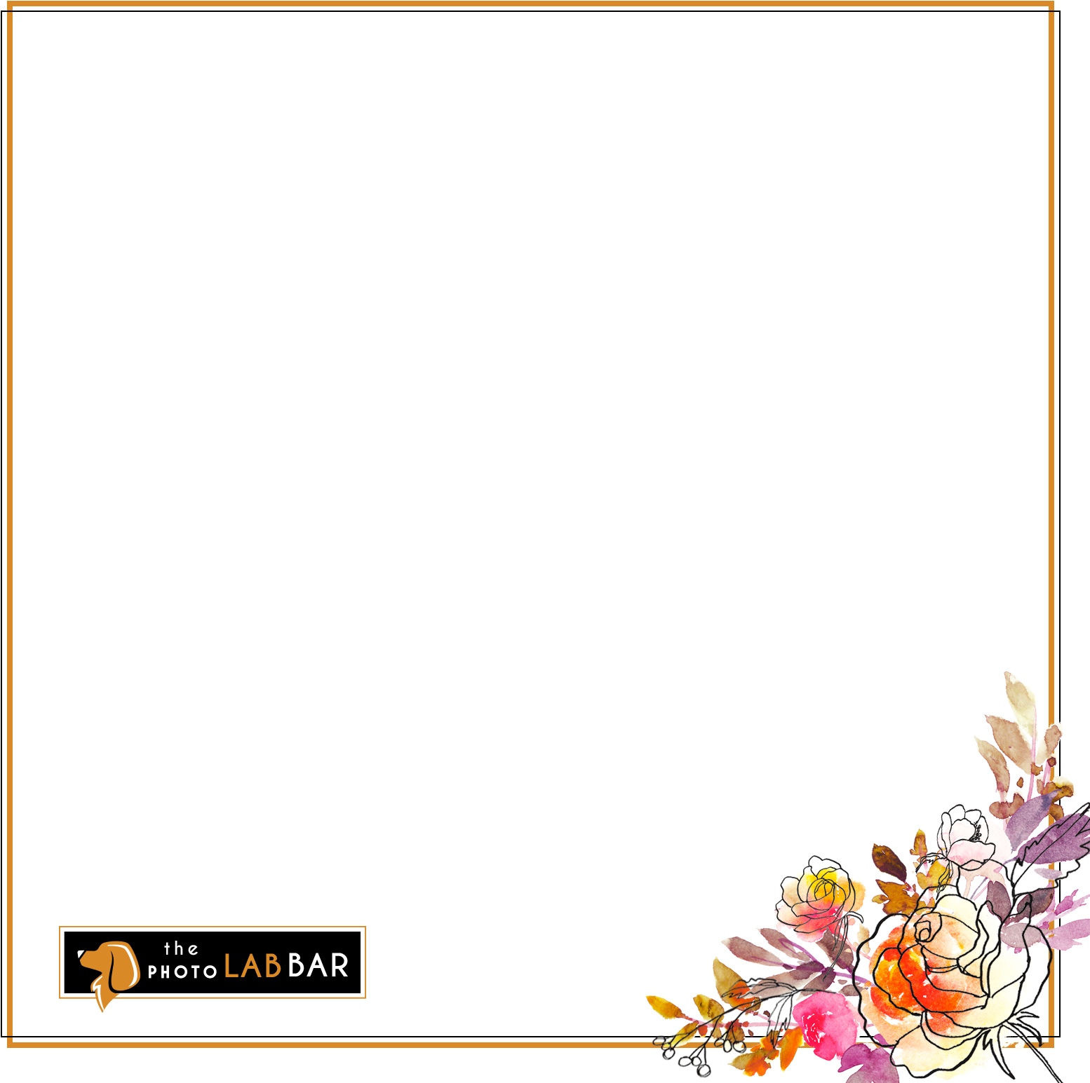 Floral_ Photo Booth_ Frame_ Template PNG Image