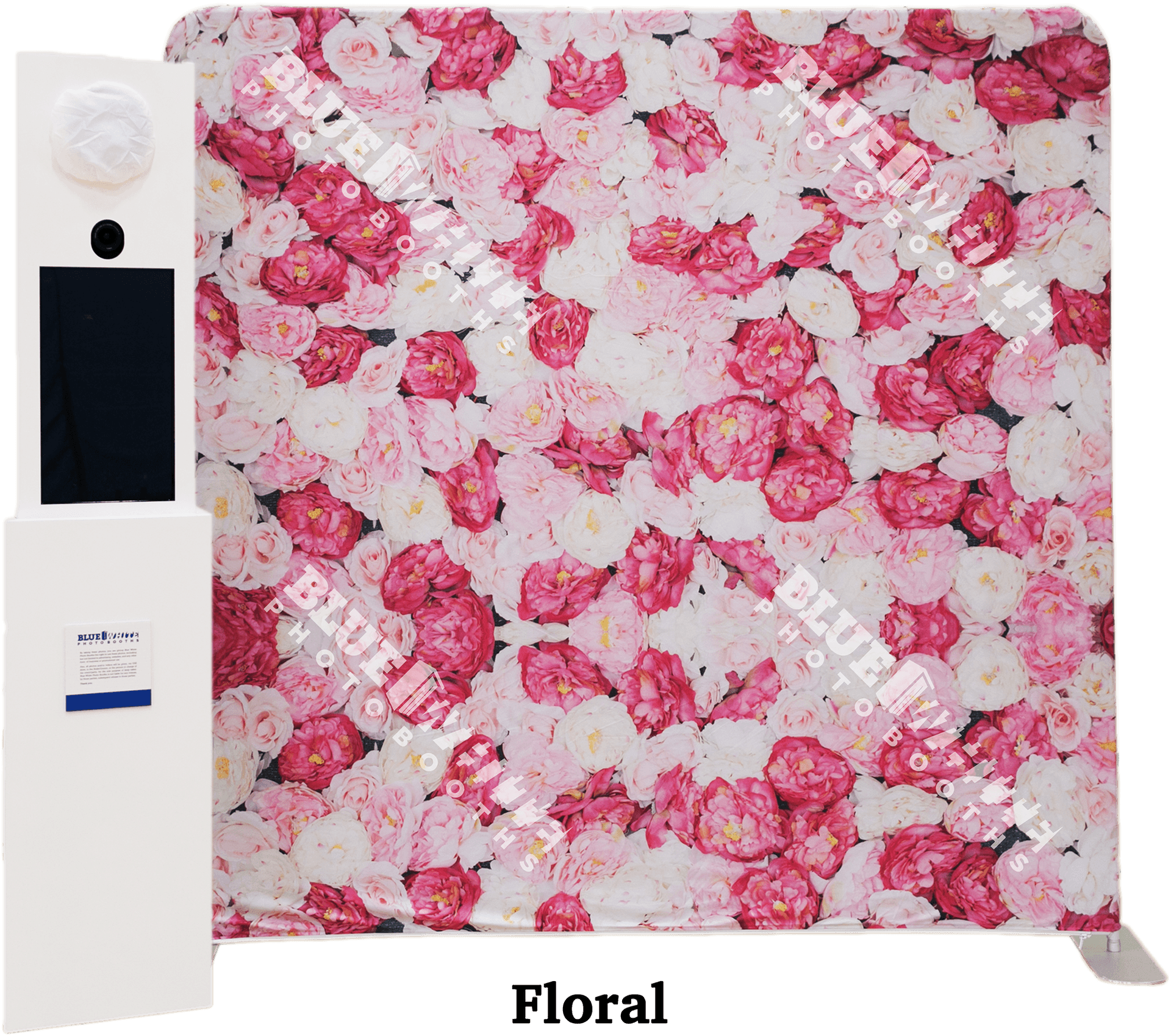 Floral Photobooth Backdrop Design PNG Image