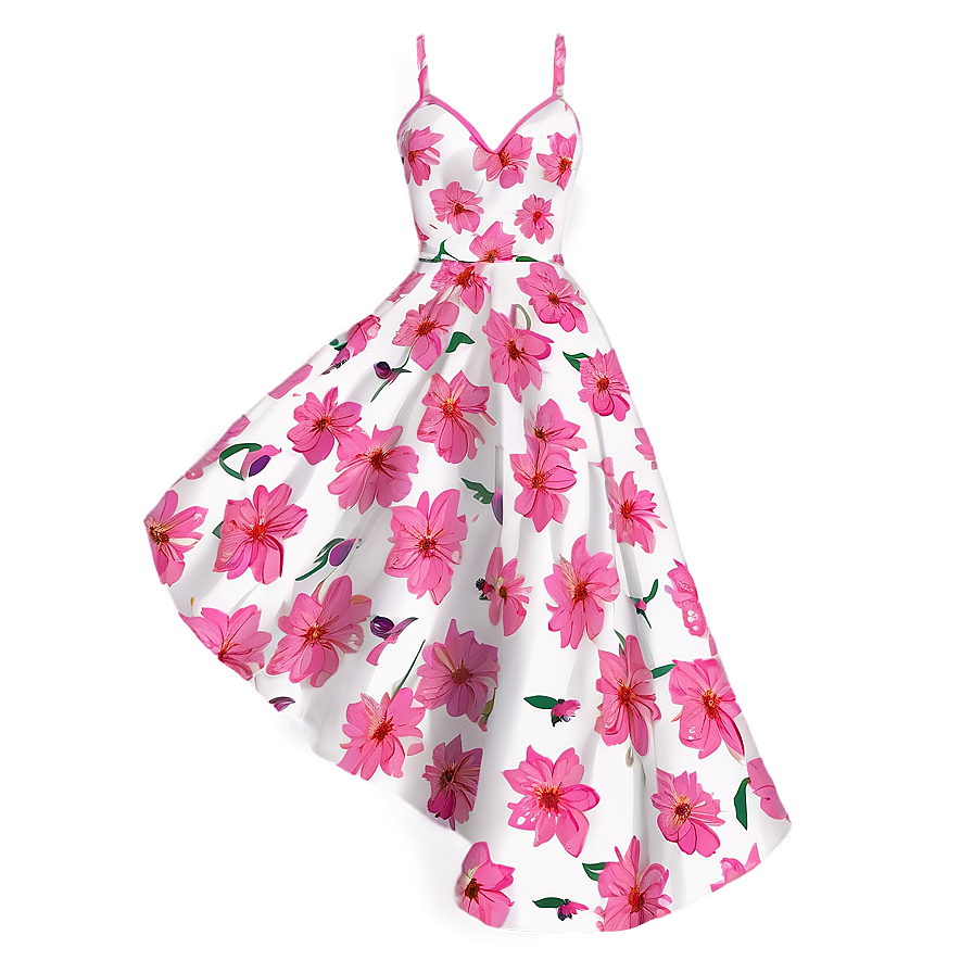 Floral Pink Dress Png 26 PNG Image