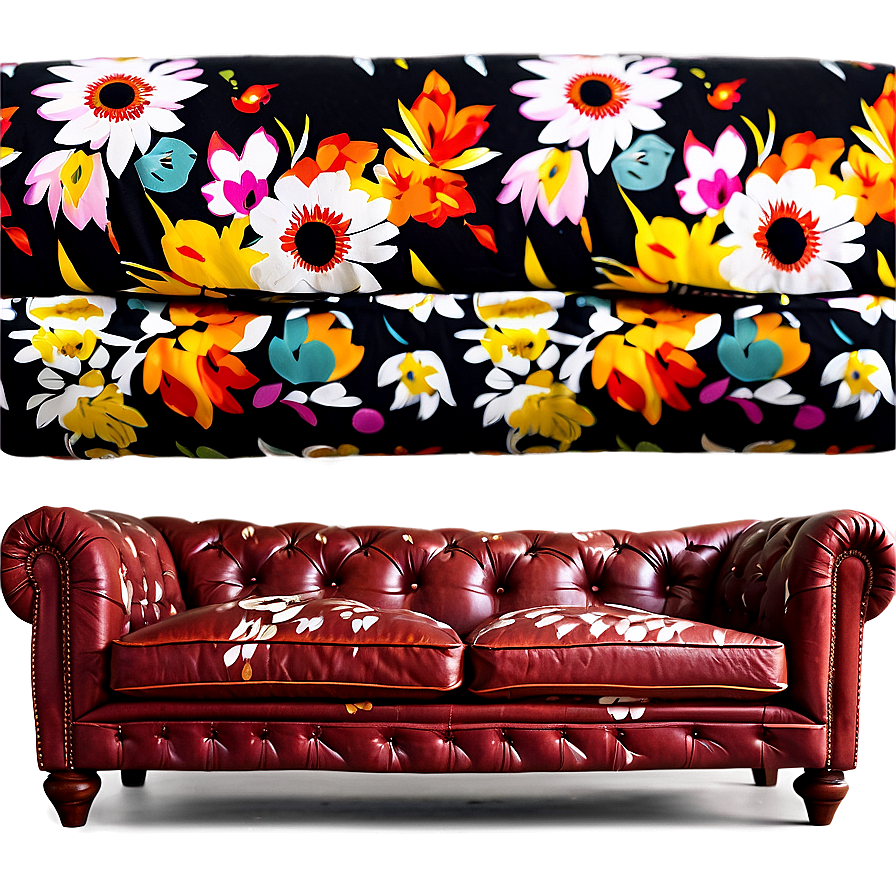 Floral Print Couch Png 23 PNG Image