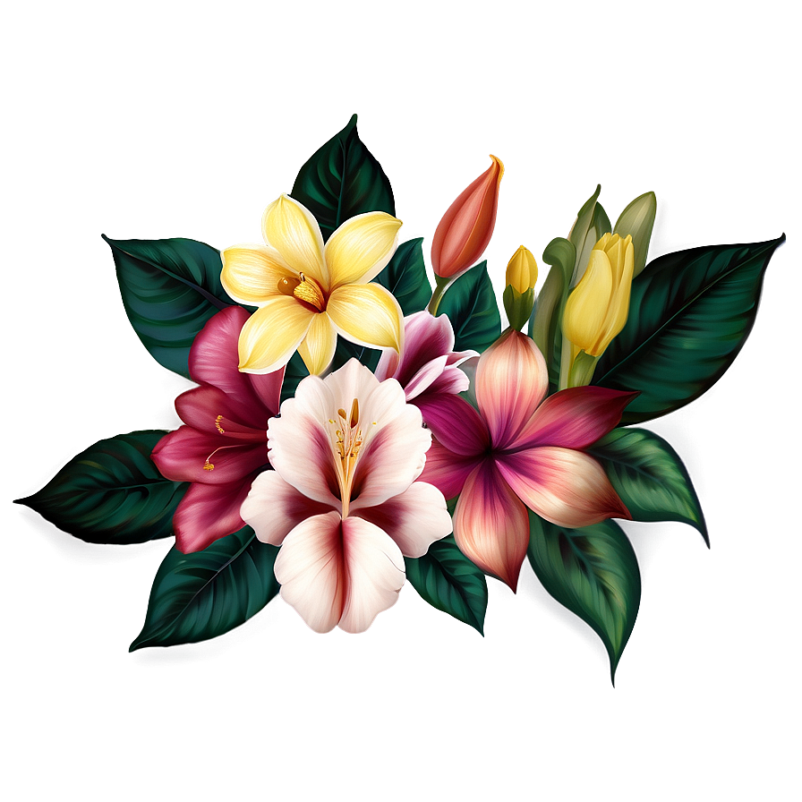 Floral Print Png Yaf PNG Image