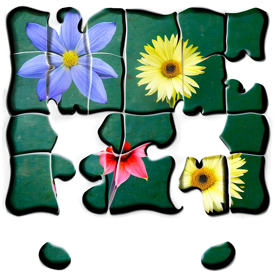 Floral Puzzle Pieces Png Cpa PNG Image