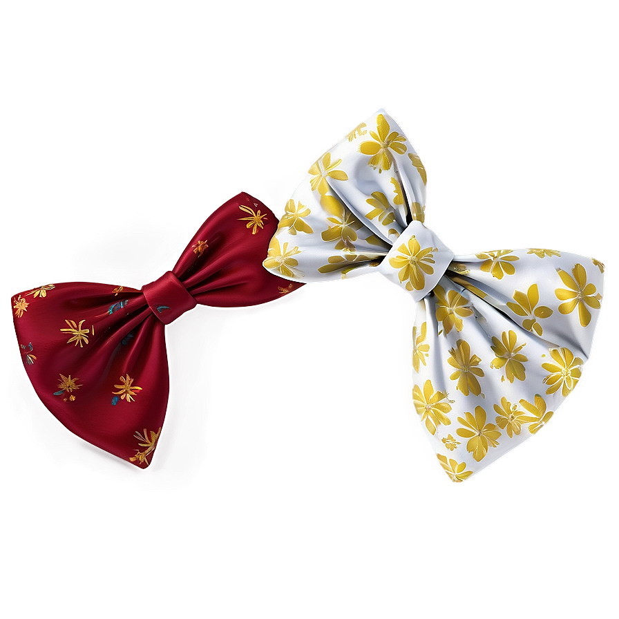 Floral Red Bow Png Ikx53 PNG Image