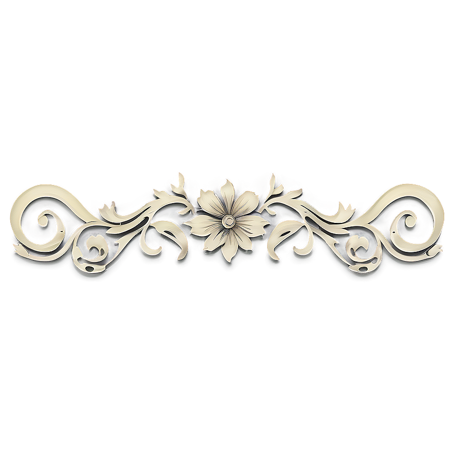 Floral Scroll Decorative Line Png 23 PNG Image