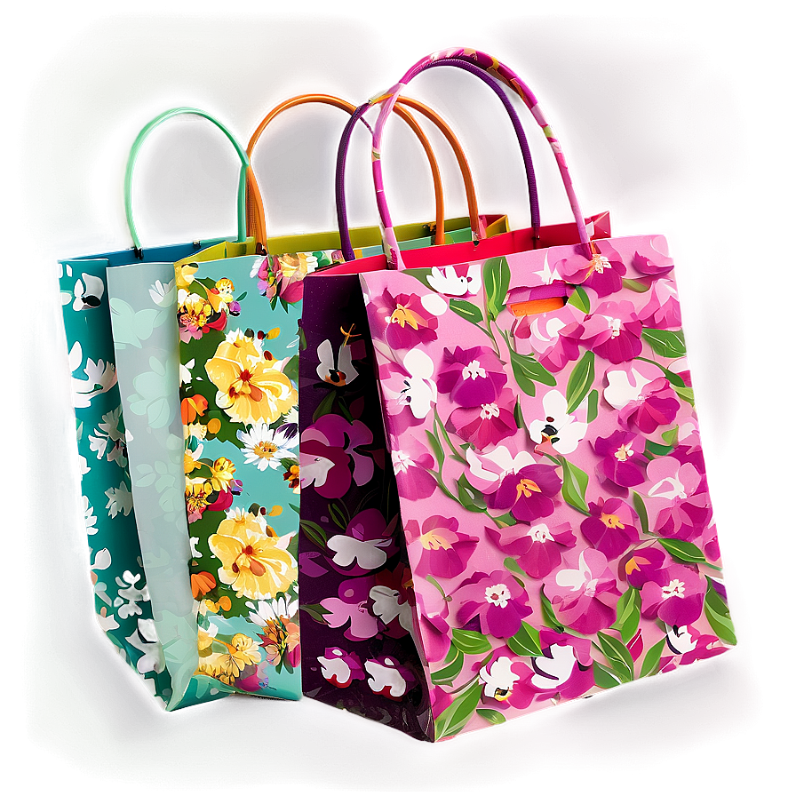 Floral Shopping Bag Png Rsi PNG Image