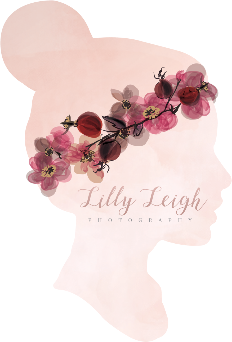 Floral Silhouette Photography Logo PNG Image