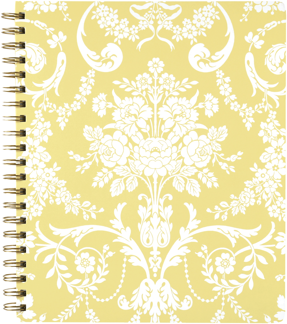 Floral Spiral Pattern Notebook PNG Image