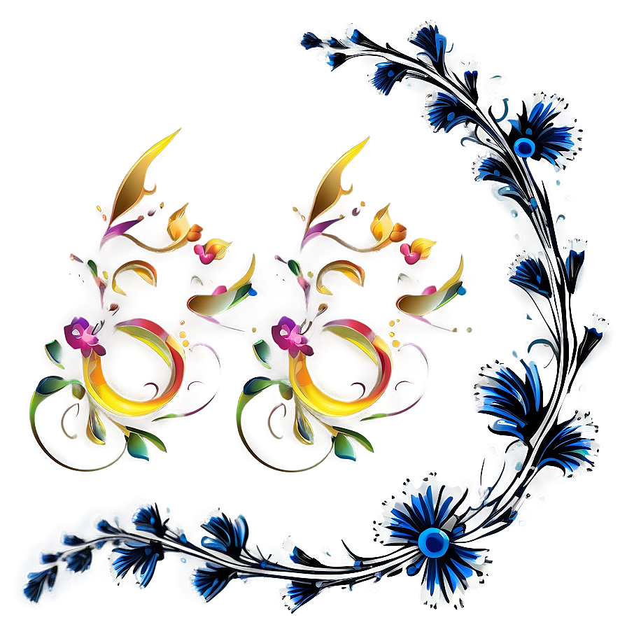 Floral Swirl Png Pia PNG Image