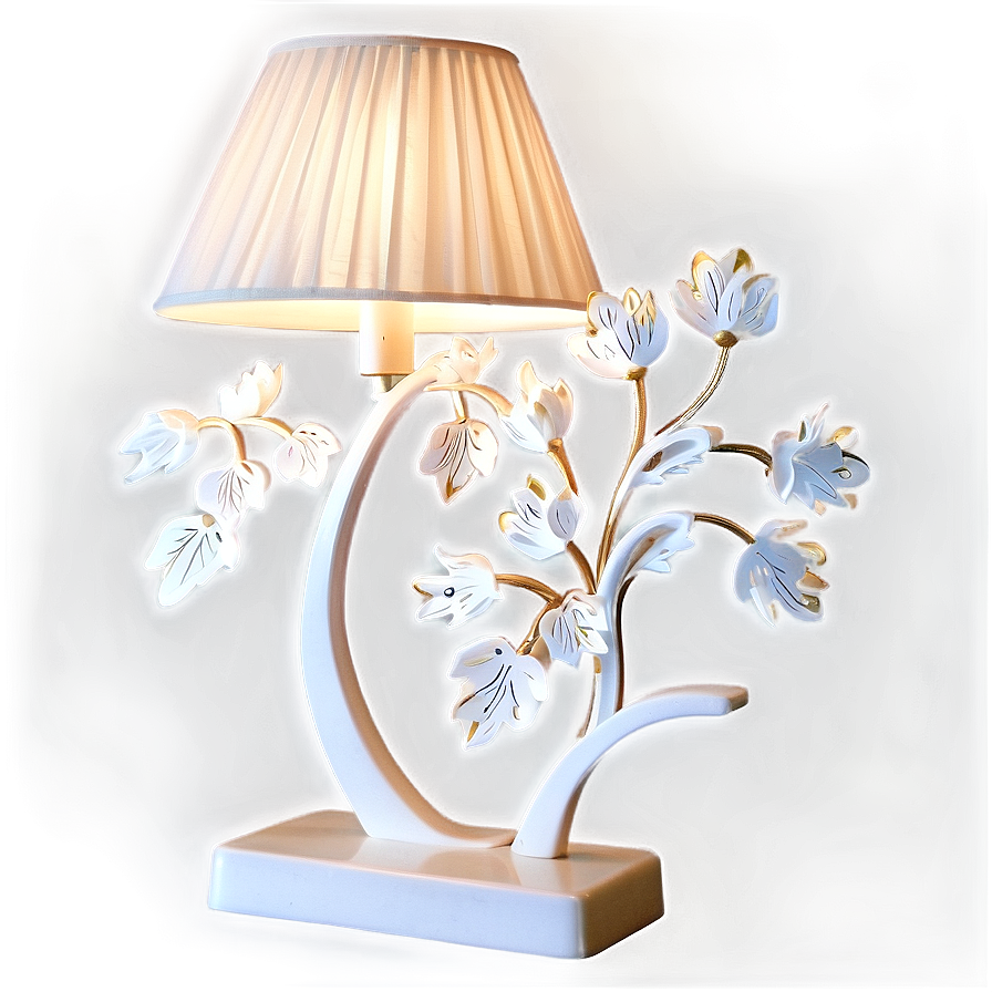 Floral Table Lamp Png 06262024 PNG Image