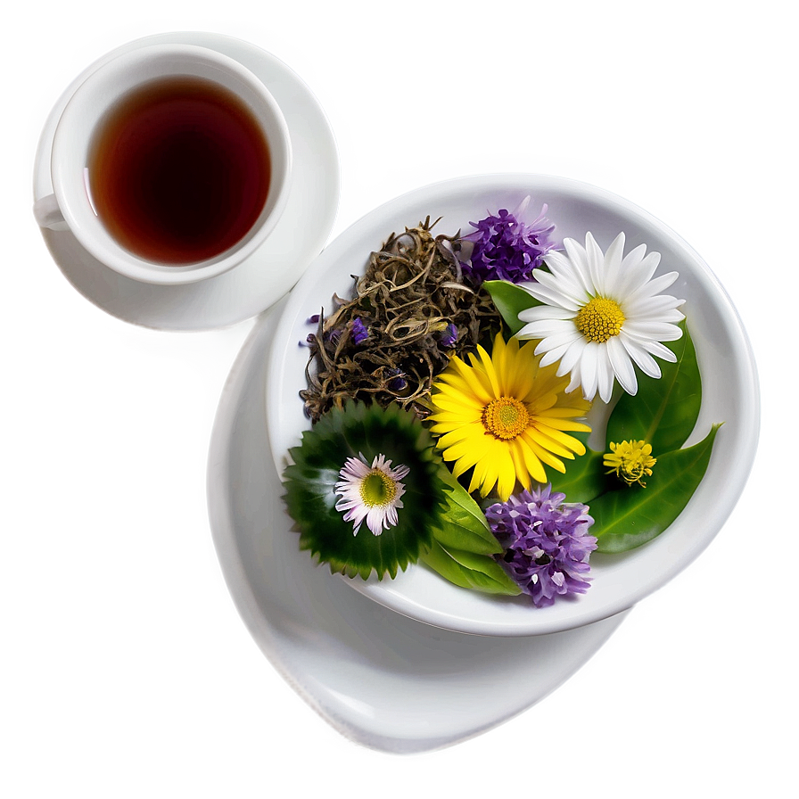 Floral Tea Composition Png 05242024 PNG Image