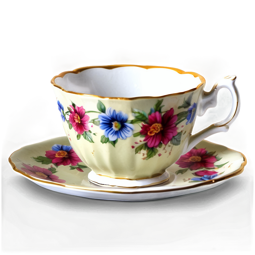 Floral Tea Cup Png 05242024 PNG Image