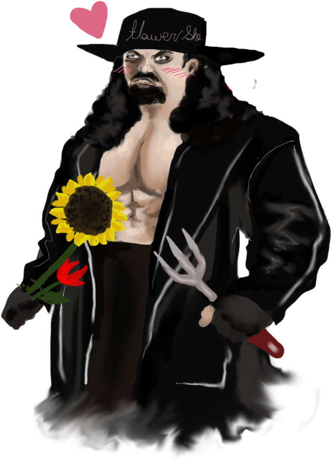 Floral Undertaker Artwork PNG Image