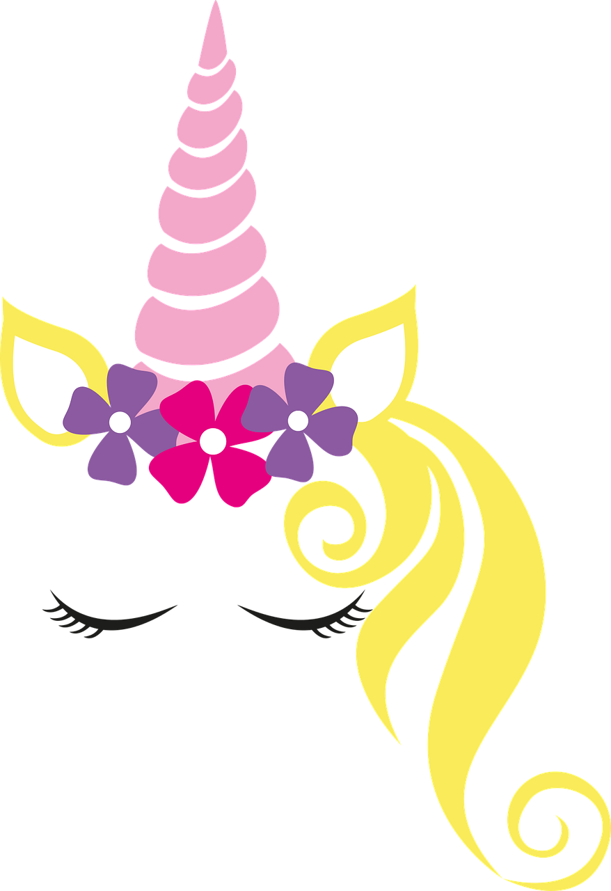 Floral Unicorn Graphic PNG Image