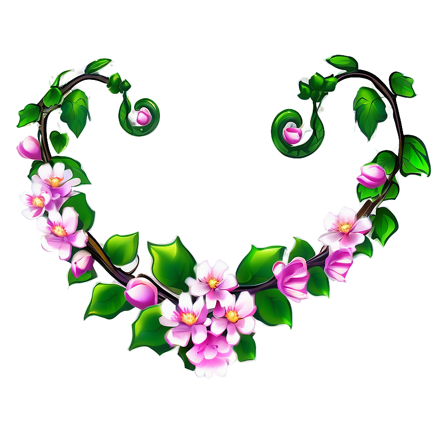 Floral Vine Design Graphic PNG Image