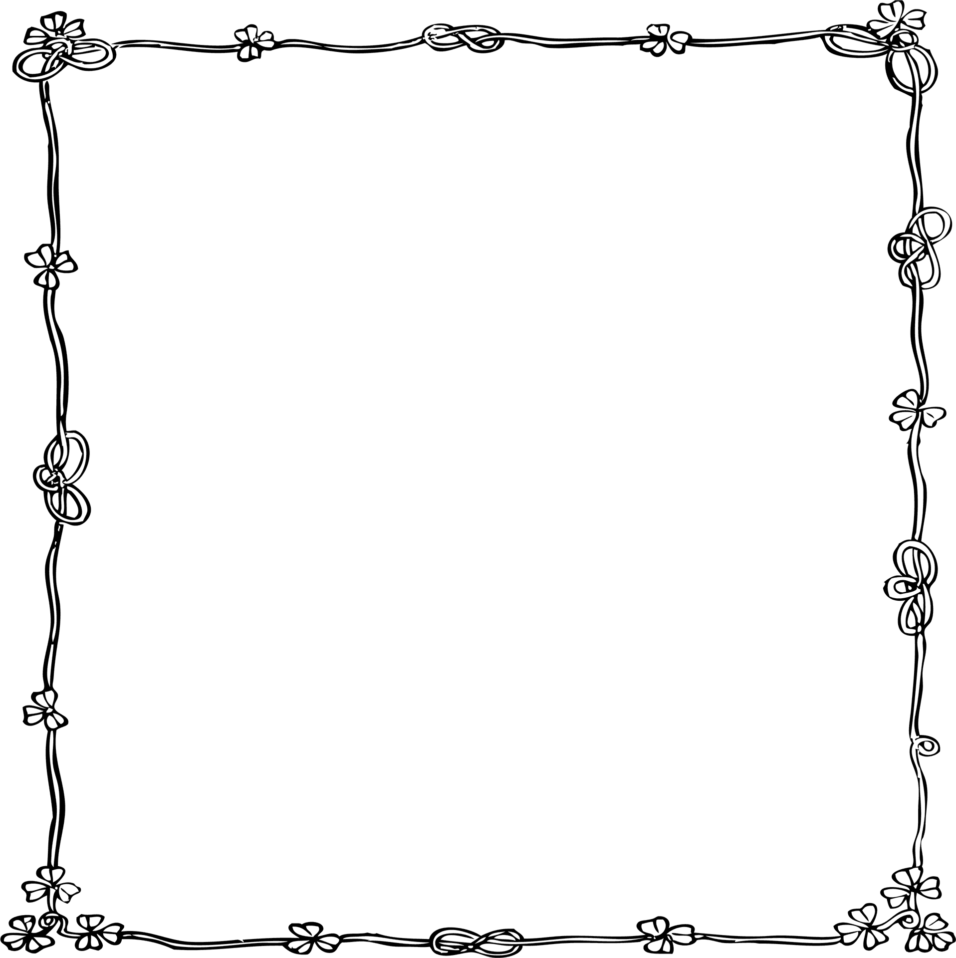 Floral Vine Frame Design PNG Image