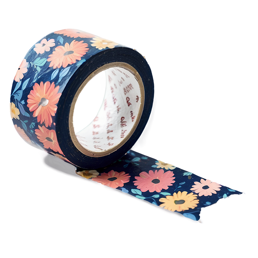 Floral Washi Tape Png Xwj12 PNG Image