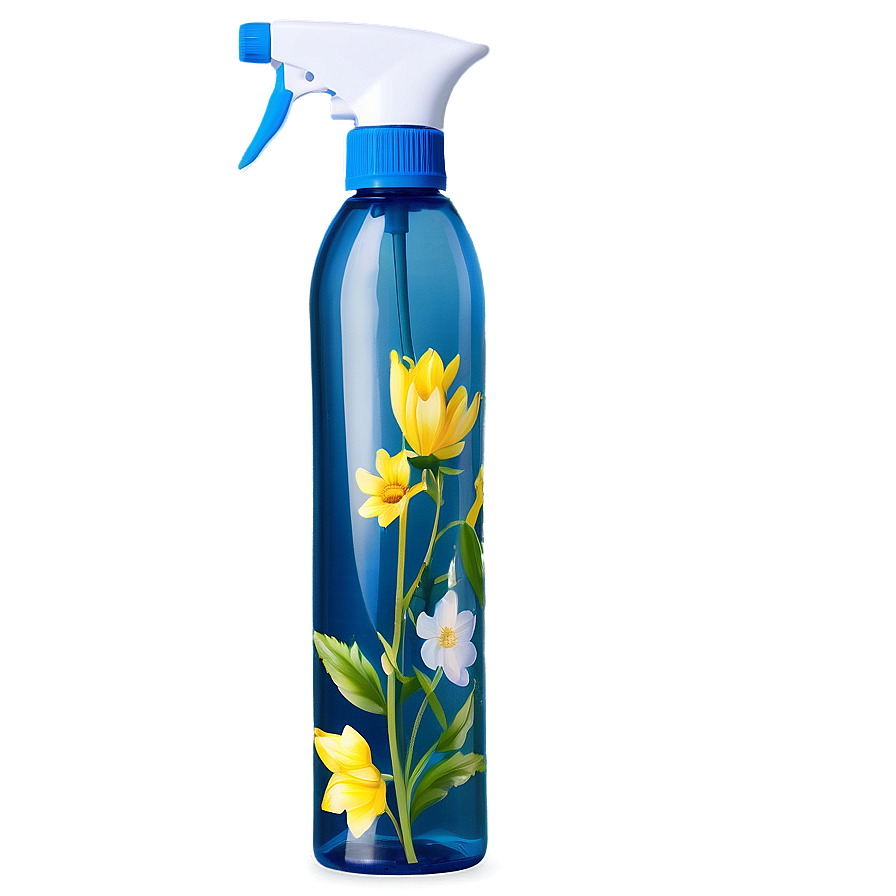 Floral Water Spray Bottle Png Vjs PNG Image