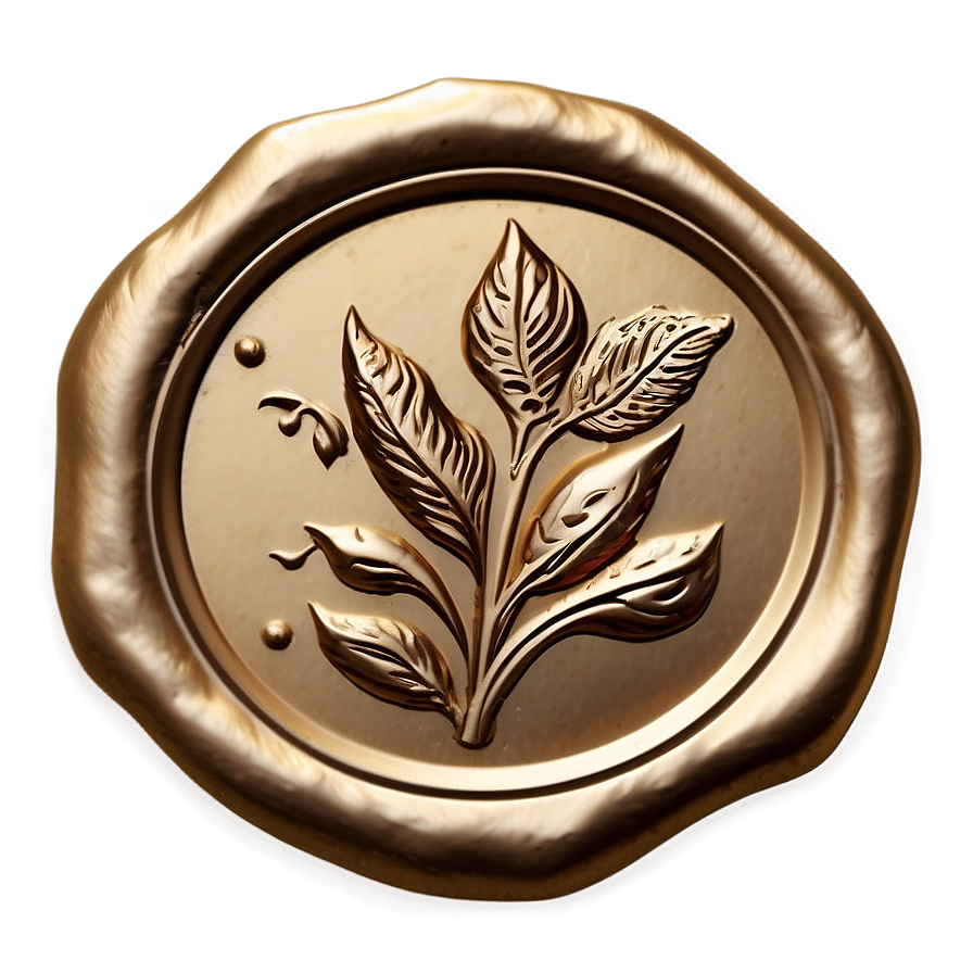 Floral Wax Seal Png Eba PNG Image