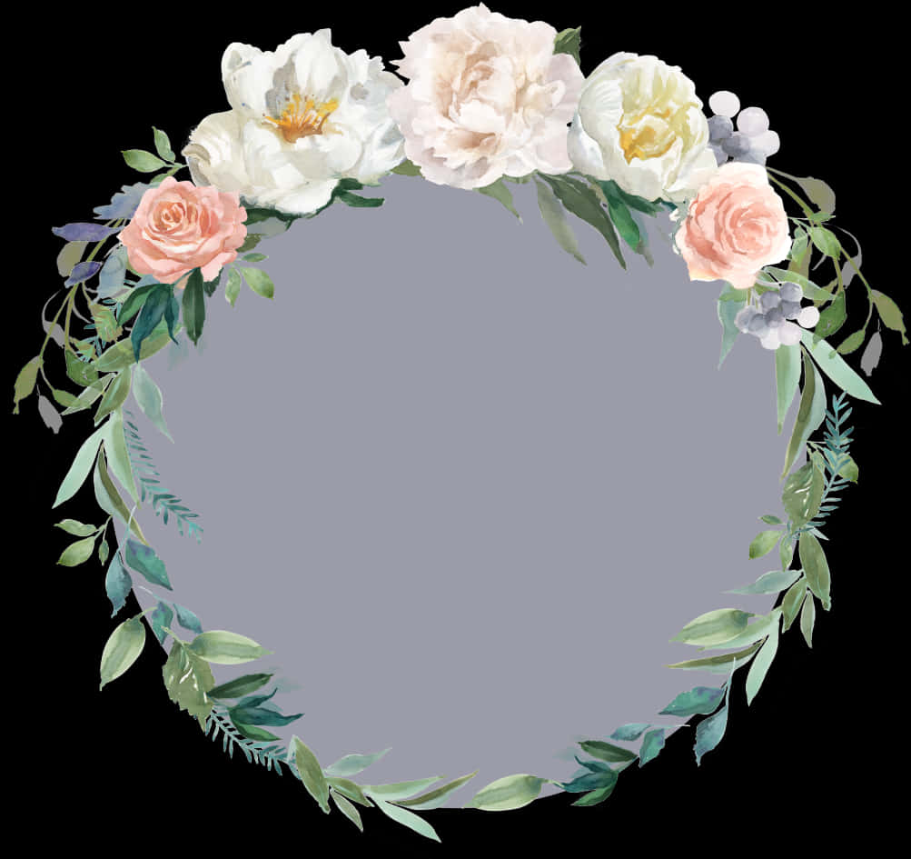 Floral_ Wreath_ Background PNG Image