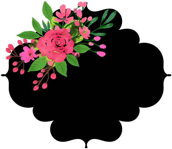 Floral_ Wreath_ Black_ Silhouette_ Background.png PNG Image