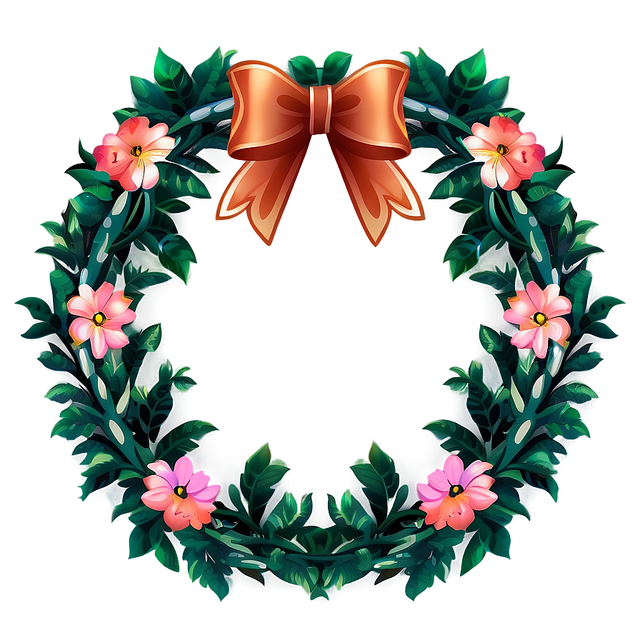 Floral Wreath Design Png 05242024 PNG Image