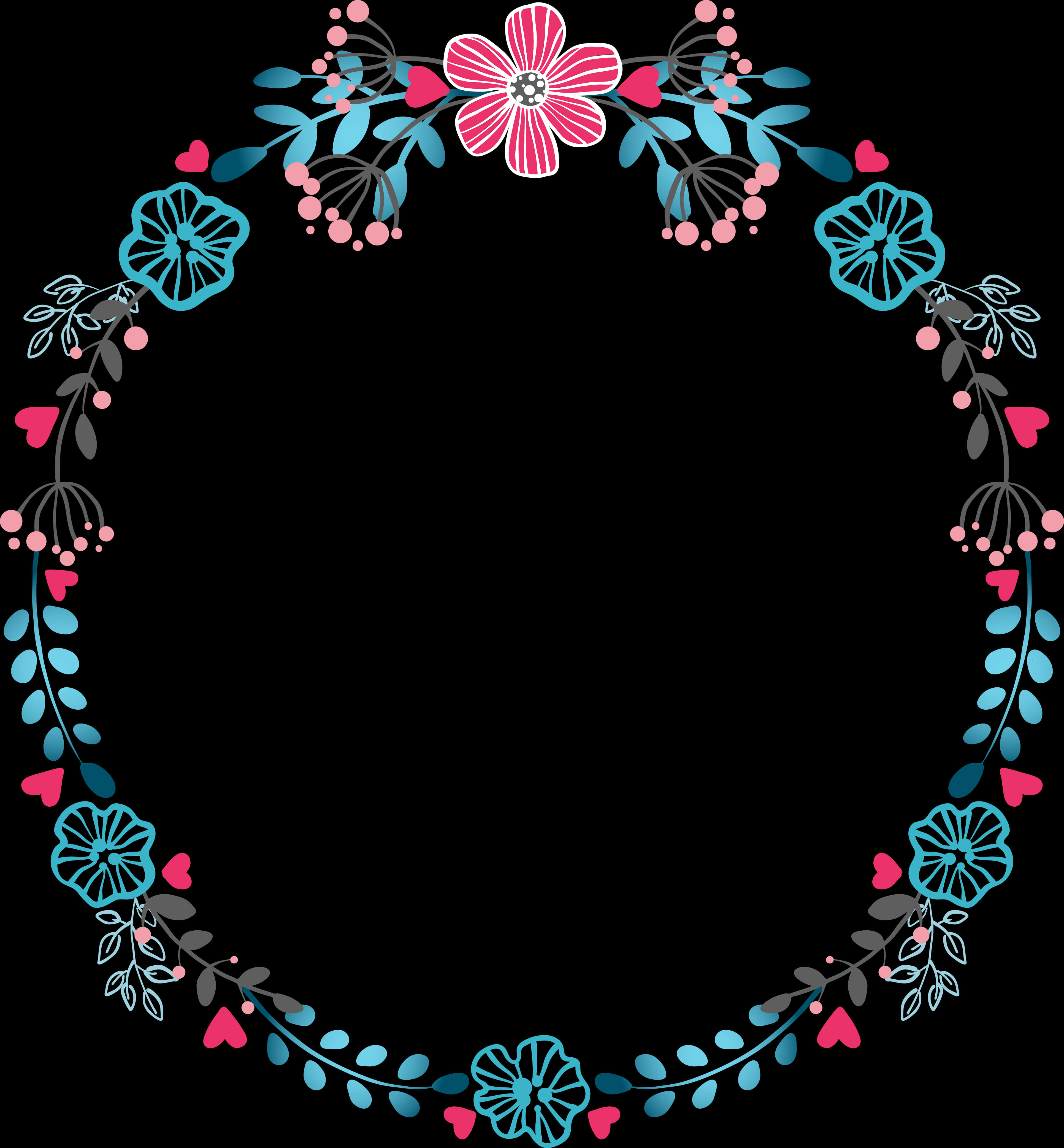 Floral_ Wreath_ Graphic_ Design PNG Image