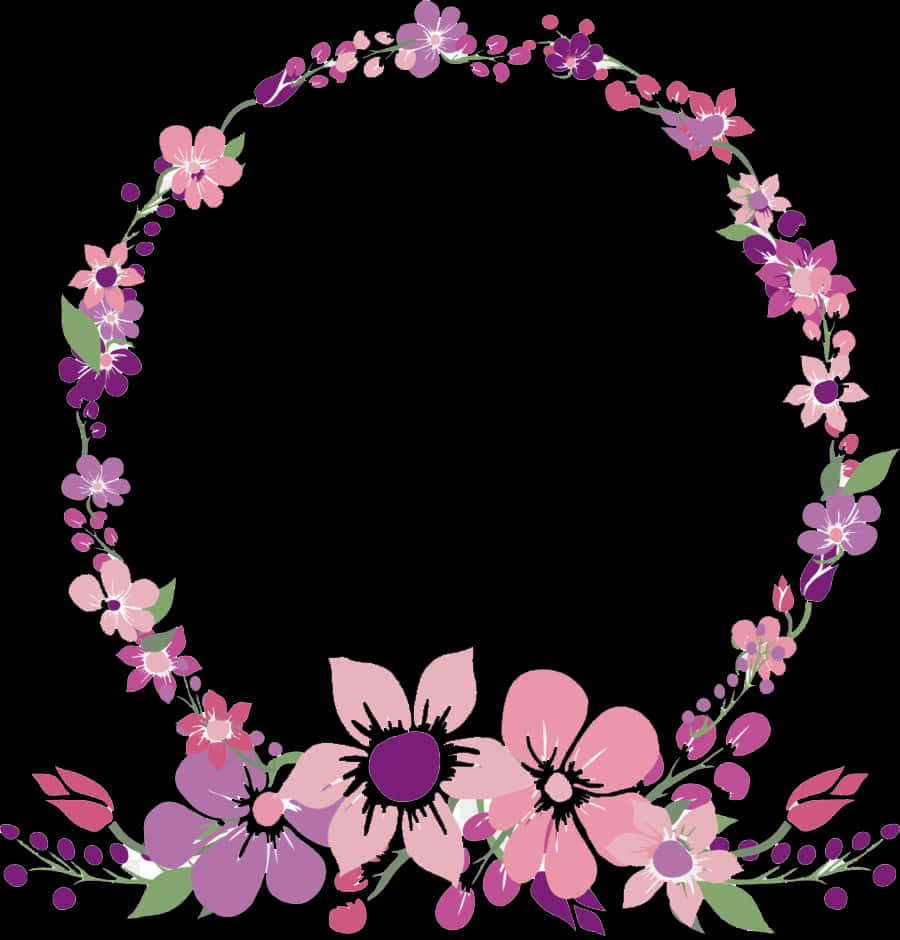 Floral_ Wreath_ Graphic_ Design PNG Image