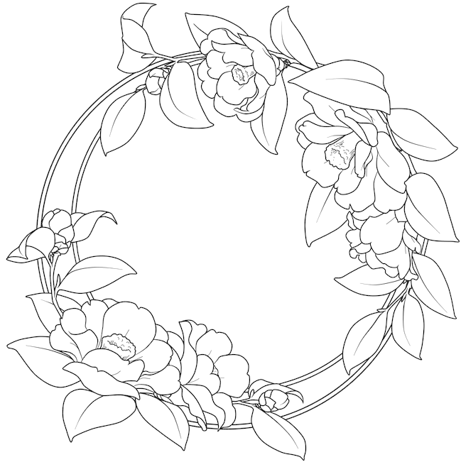 Floral_ Wreath_ Sketch_ Artwork PNG Image