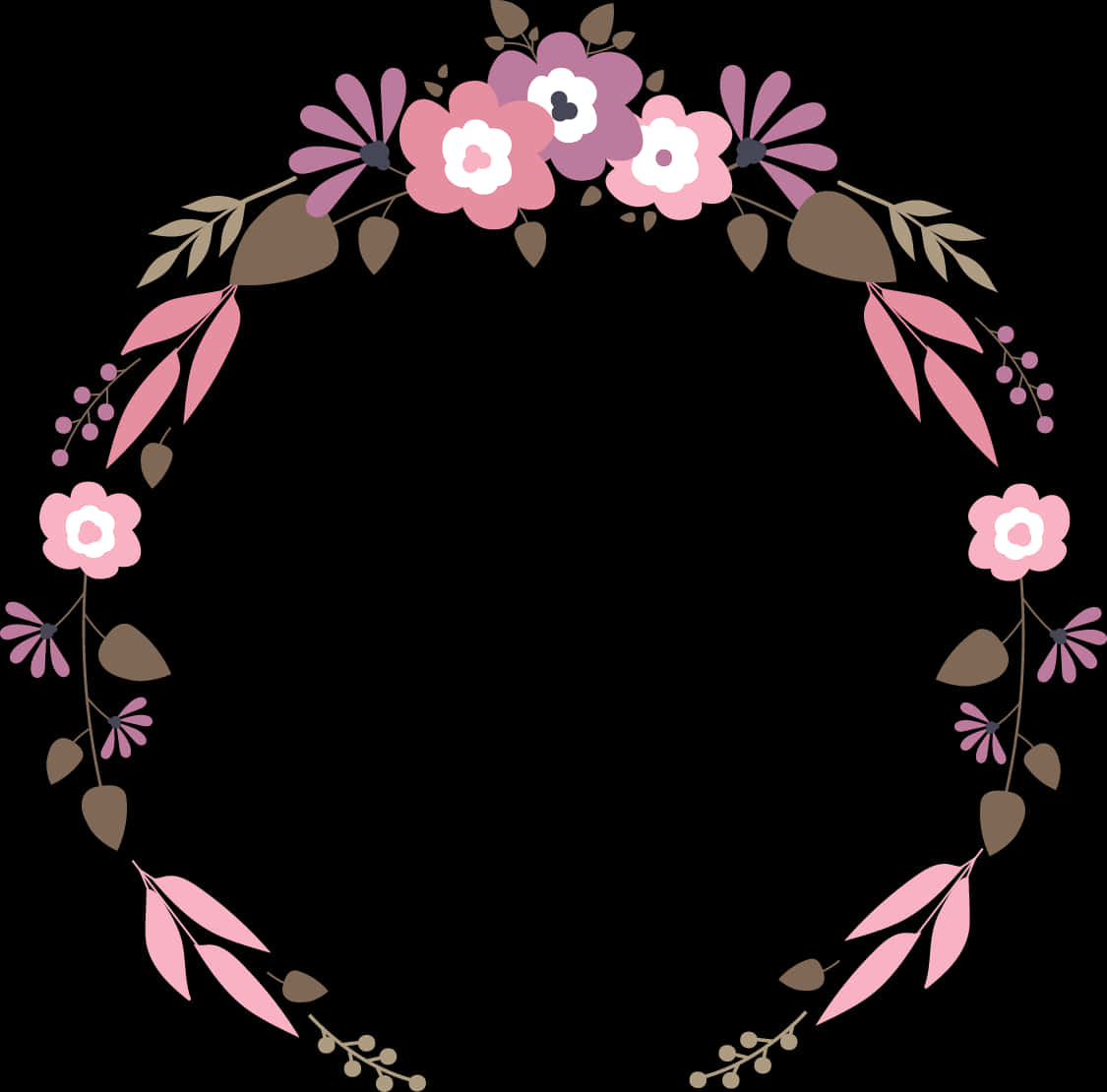 Floral_ Wreath_ Vector_ Graphic PNG Image