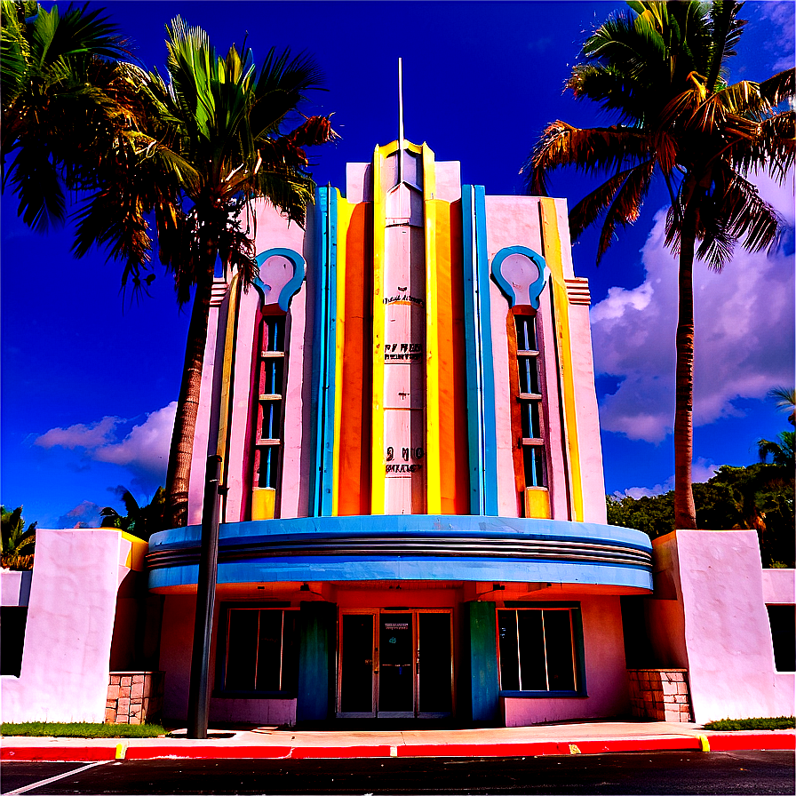 Florida Art Deco Architecture Png Cnj PNG Image