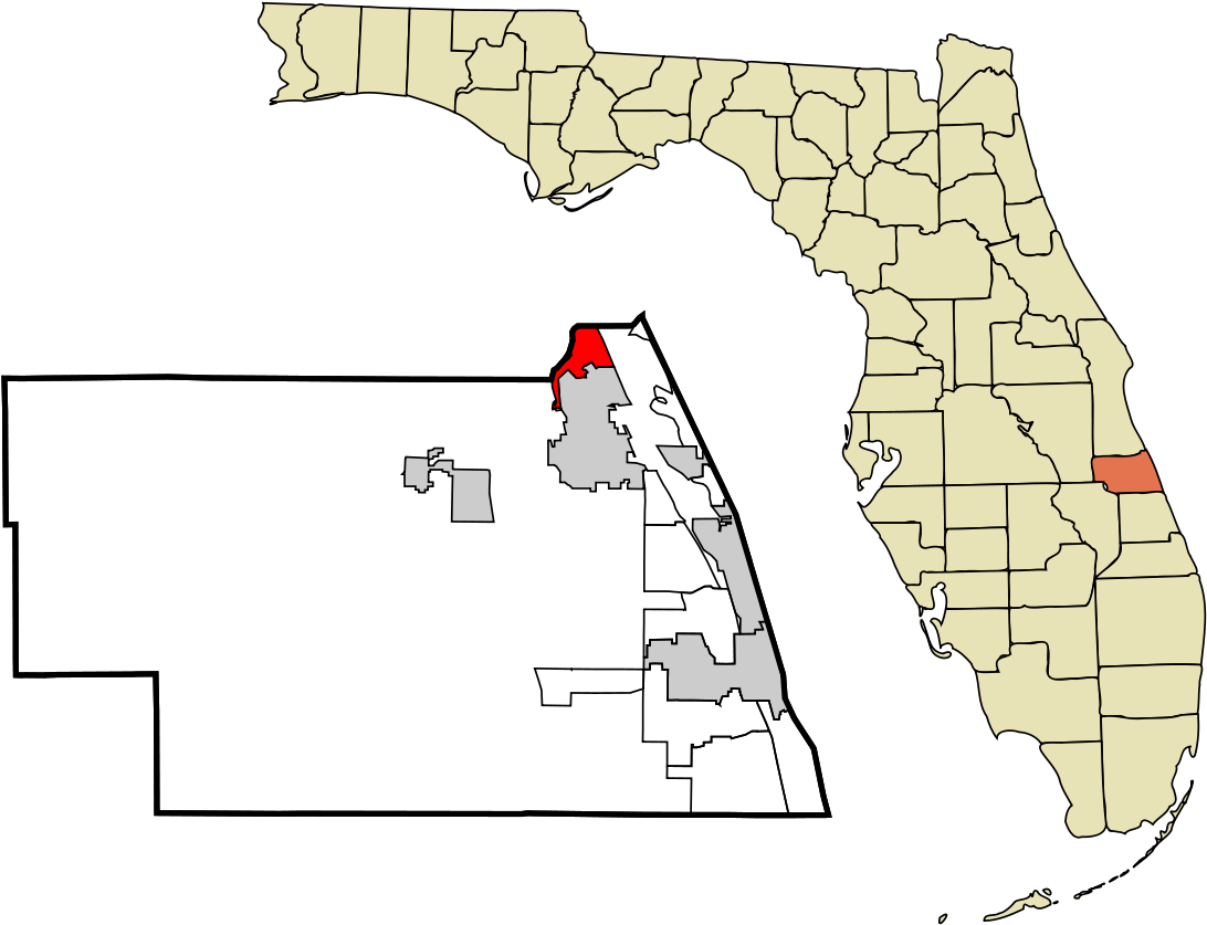 Florida Counties Escambia Highlighted PNG Image