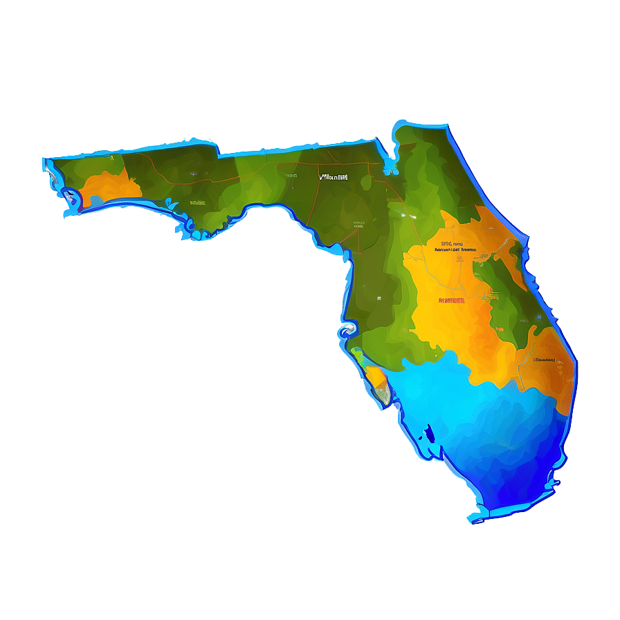 Florida Outline For Geography Projects Png Qrj29 PNG Image