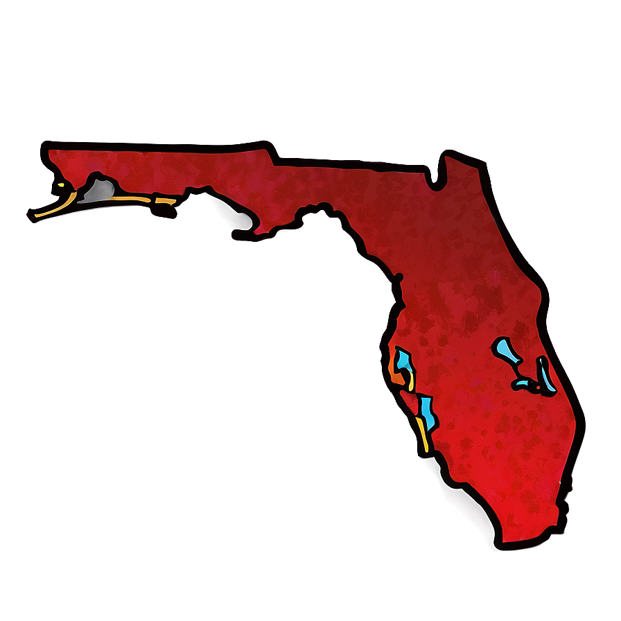 Florida Outline With Heart Png 36 PNG Image