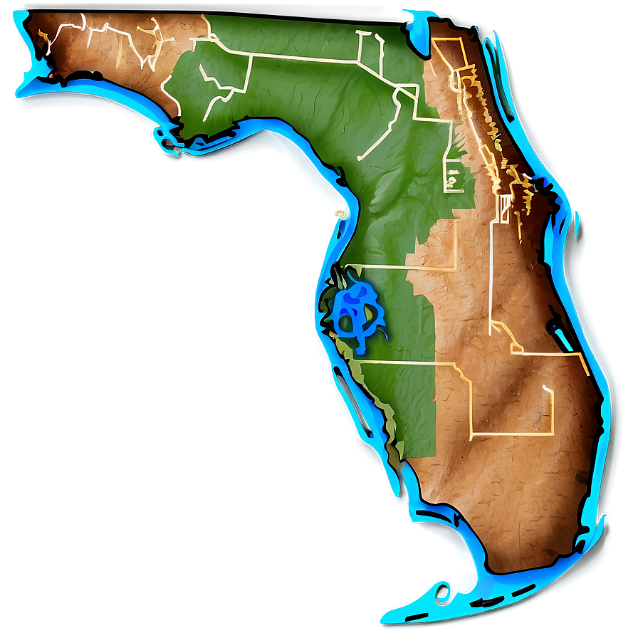 Florida State Parks Map Png Nnp76 PNG Image