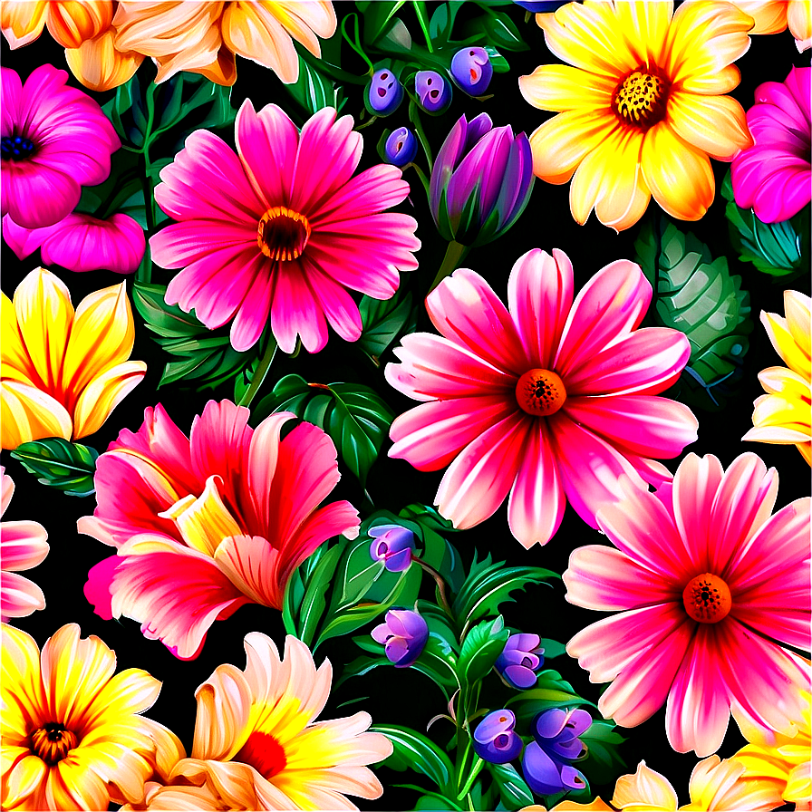 Flower Background Clipart Png Yuw49 PNG Image