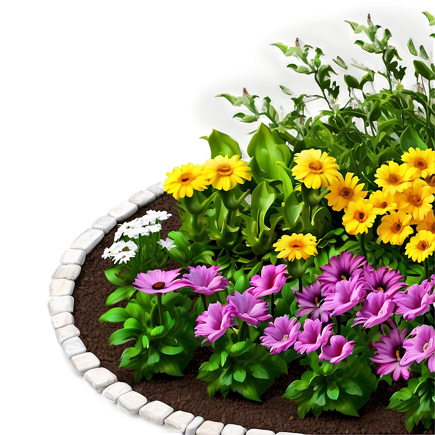 Flower Bed Design Png 06272024 PNG Image