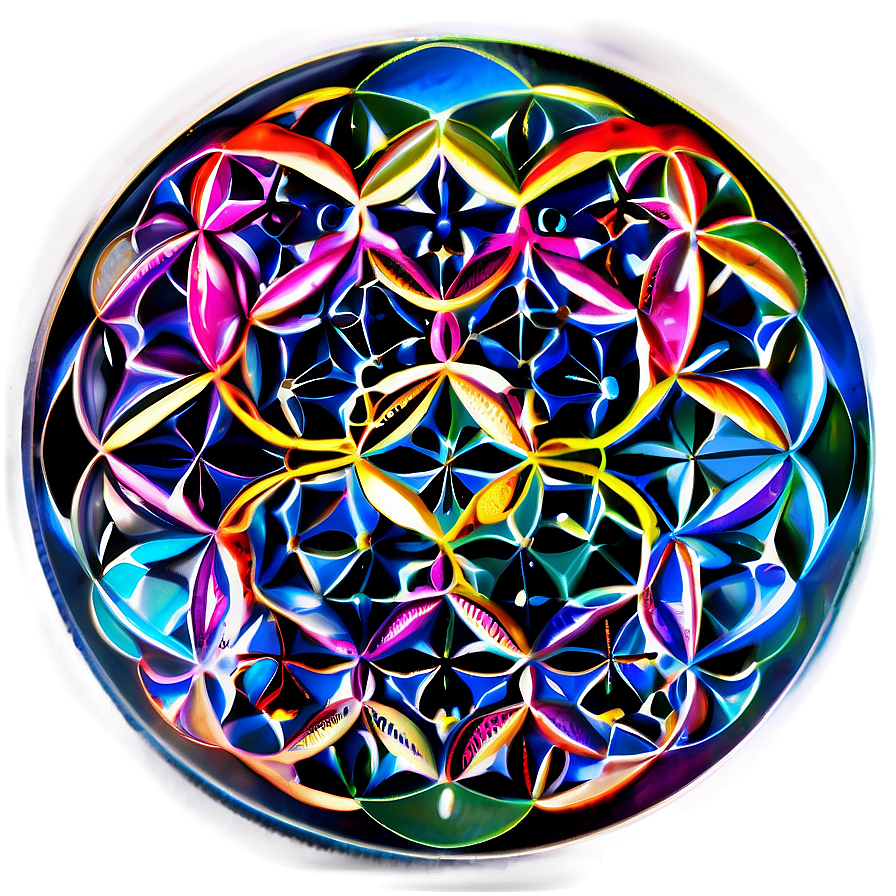 Flower Of Life Crystal Grid Png Kol30 PNG Image