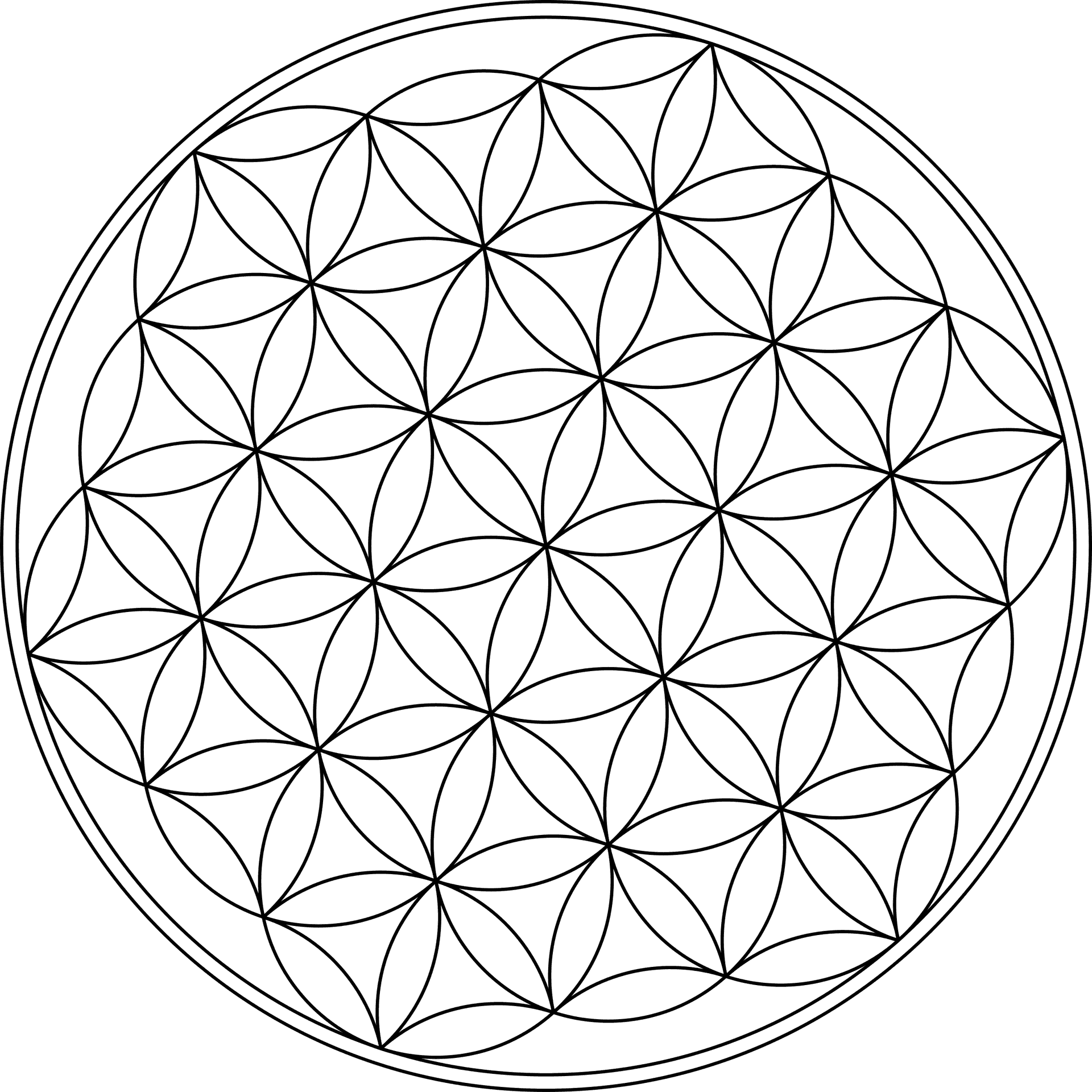 Flower_of_ Life_ Sacred_ Geometry_ Vector PNG Image